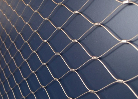 Customized 2.0mm SUS304 Stainless Steel Rope Mesh For Staircase Anti Acid