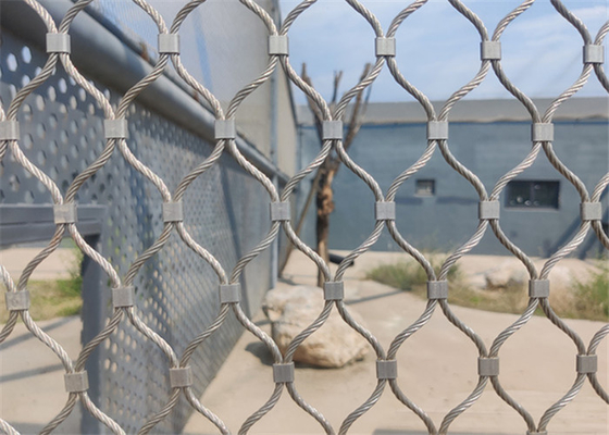 Resist Rust Zoo Wire Stainless Steel Knotted Rope Mesh For Parrot Enclosure Mesh