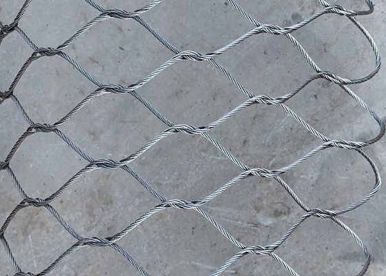 1*19 Or 7x19 Mesh Constructure Flexible Stainless Steel Zoo Fence Mesh For Safety