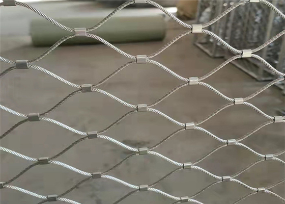 Zoo Wire Rope Mesh 316 Stainless Steel Flexible Enclosure For Animal