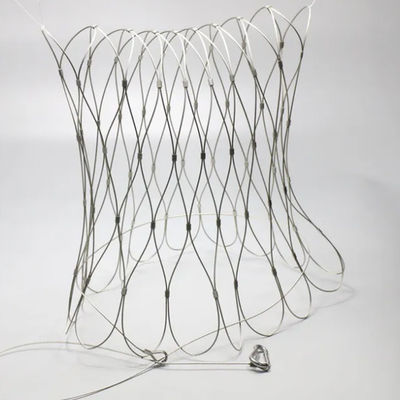 1.2mm Wire Diameter 25x25mm Hole Size Fall Prevention Balustrade Cable Mesh Safety Net