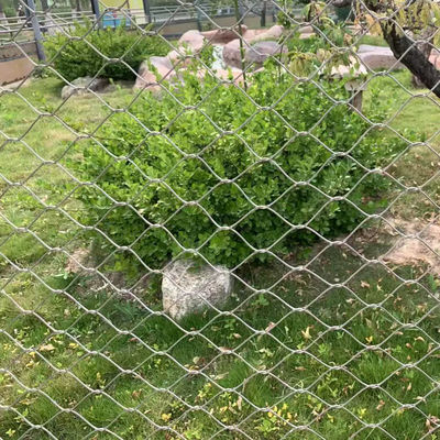 SUS 304 316 Knitted / Buckle Ferrule Stainless Steel Wire Rope Mesh For Aviary Protect