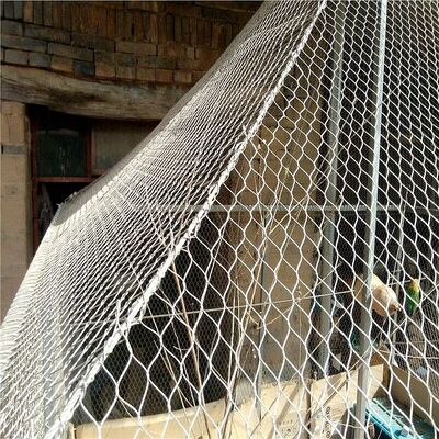 Stainless Steel Embankment Guardrail With Ferrule Rope Mesh 2.0 Mm Wire