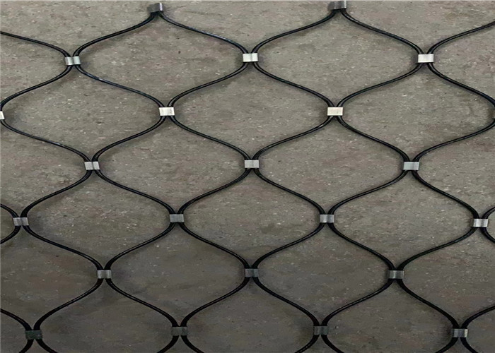 Resist Rust Zoo Wire Stainless Steel Knotted Rope Mesh For Parrot Enclosure Mesh