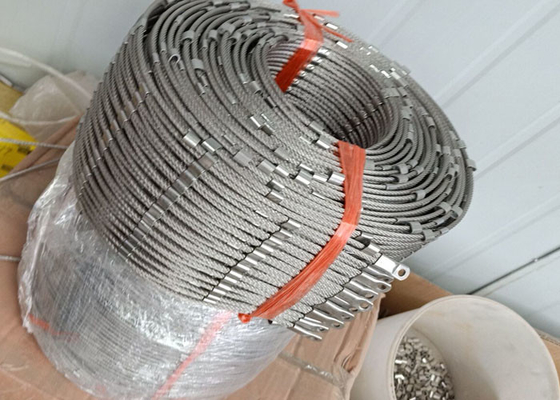25x25mm 7x7 स्टेनलेस स्टील सामी रस्सी मेष सीई