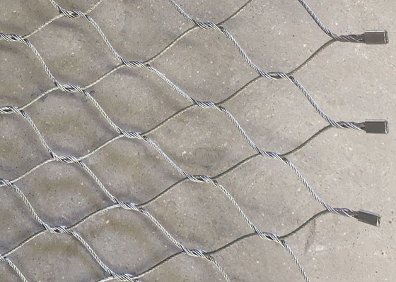 एंटी फॉलिंग 50x50 MM . के लिए 316 X टेंड स्टेनलेस स्टील वायर रस्सी मेष