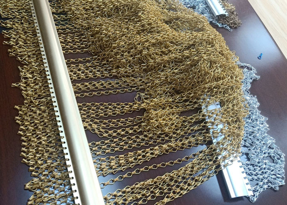 डायनेस्टी एल्युमिनियम चेन लिंक डोर कर्टेन फ्लाई स्क्रीन मेश 90x210cm