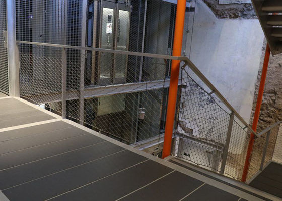 स्टेनलेस स्टील केबल जाल 50x50mm SUS 304 316 विरोधी जंग