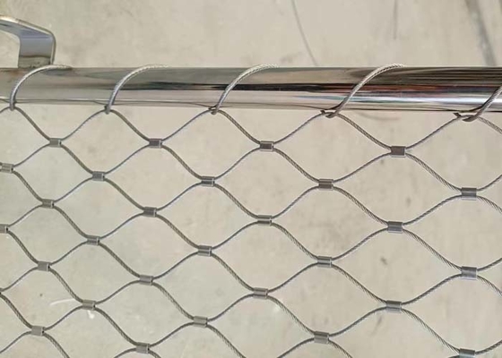 SS304 रस्सी केबल मेष सीमा दीवार के लिए अनुकूलित फ्रेम के साथ
