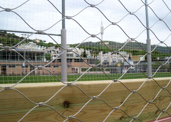 SS316 स्टेनलेस स्टील केबल जाल जंग प्रतिरोधी चिड़ियाघर जाल