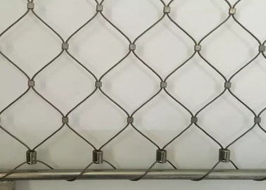 लचीला Ferruled वायर रस्सी मेष, 316 ग्रेड स्टेनलेस स्टील केबल मेष