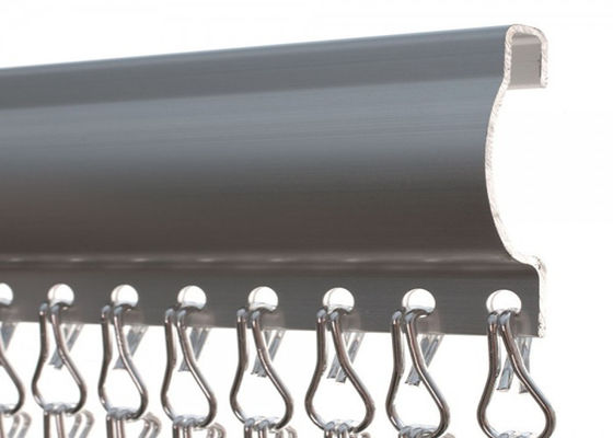 चमकदार 12 मिमी हुक Anodized एल्यूमिनियम कीट स्क्रीन मेष