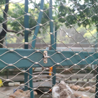 316 पशुओं के लिए लचीला स्टेनलेस स्टील तार रस्सी चिड़ियाघर जाल