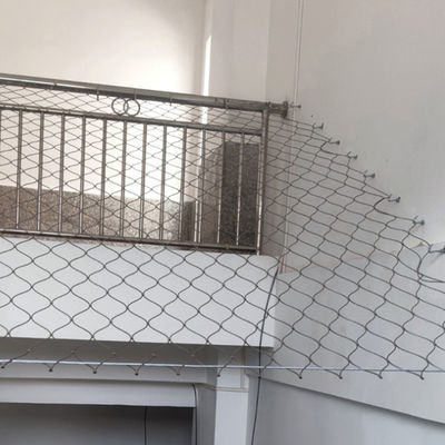 बैलस्ट्रेड सुरक्षा के लिए अनुकूलित सुरक्षा केबल जाल स्टेनलेस स्टील तार रस्सी नेट