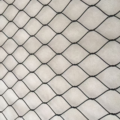 बालुस्ट्रैड के लिए ब्लैक ऑक्साइड स्टेनलेस स्टील वायर रोप फेरूल मेश नेटिंग