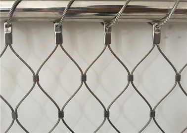 Balustrades के लिए फेरुले शैली लचीला स्टेनलेस स्टील वायर रस्सी नेट