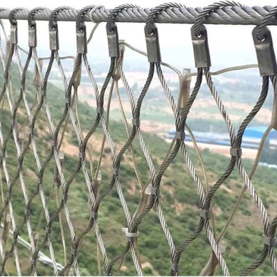 पुल सुरक्षा संरक्षण के लिए डायमंड स्टेनलेस स्टील केबल मेश एंटी-फॉलिंग नेट