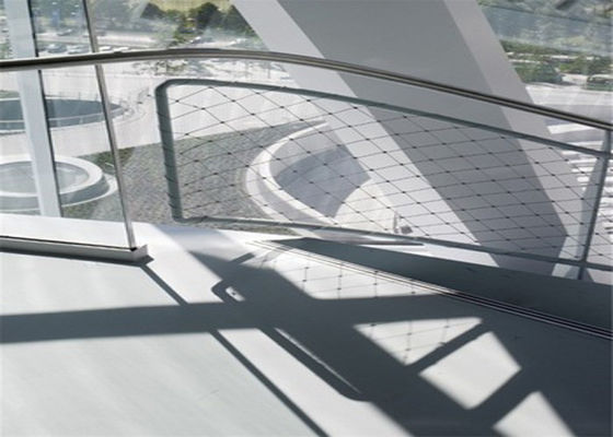 Balustrade Infill स्टेनलेस स्टील वायर रस्सी जाल SUS304 SS316 एंटी जंग