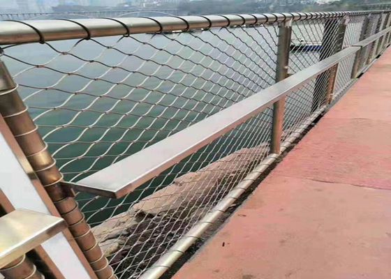 बलस्ट्रेड के लिए 7 एक्स 19 फेर्रू स्टेनलेस स्टील रस्सी मेष नेटिंग