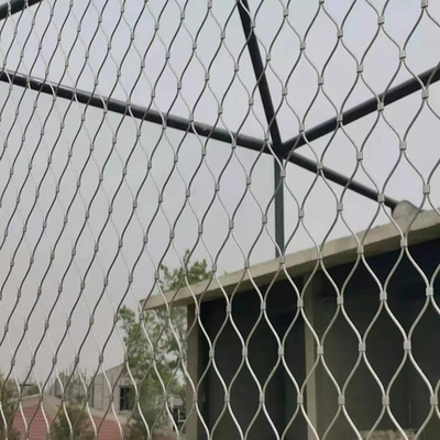 ऐसी 316 304 7 एक्स 7 एसएस रस्सी मेष एक्स केबल चिड़ियाघर पशु एवियरी