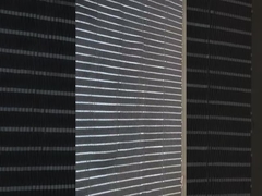 AISI 304 316 आर्किटेक्चरल फ्लेक्सिबल वेबनेट स्टेनलेस स्टील फेरूल रस्सी मेष 2.0 मिमी तार 60 * 60 मिमी छेद