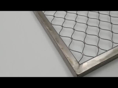 लचीला स्टेनलेस स्टील फेरूल रस्सी मेष आर्किटेक्चरल रोम्बस वेबनेट